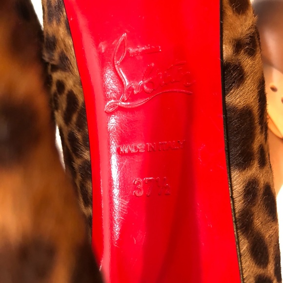 CHRISTIAN LOUBOUTIN Leopard Pony Hair Bianca Heels - Picture 15 of 16